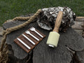 4-Piece Diamond Style Leather Pricking Iron and Leather Nylon Hammer
