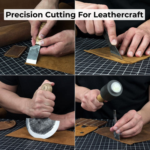 4-Piece Leatherworking Tool Set with Leather Sheaths | Tool Sets | Wiccan Center