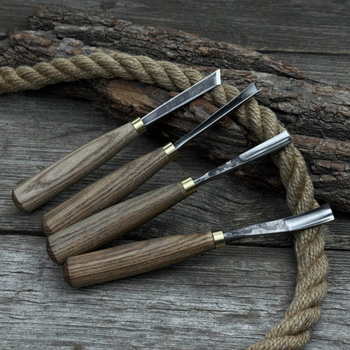 4-Piece Wood Carving Chisel & Gouge Set | Tool Sets | Wiccan Center