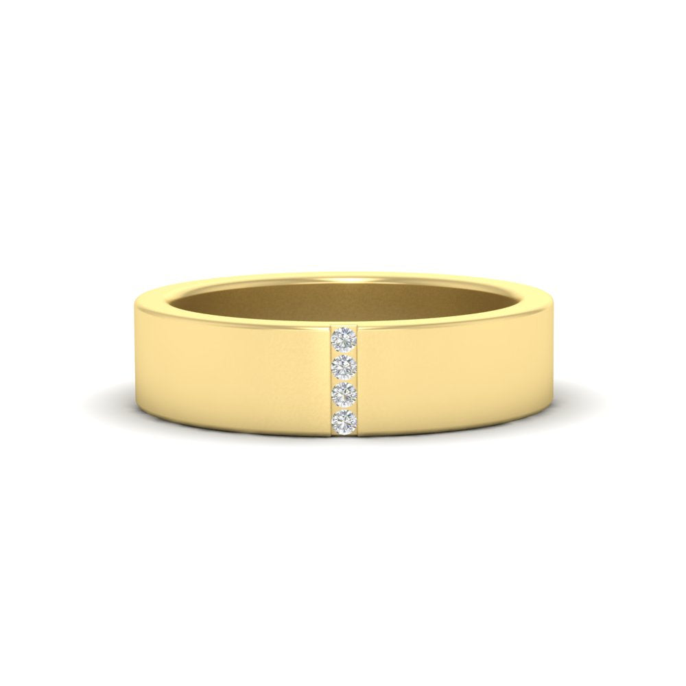 4 Stone Diamond Wedding Band Ring