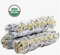 Sweetgrass w/ White Sage (Organic) Smudge Stick (4 in.) | Smudge Sticks | Wiccan Center