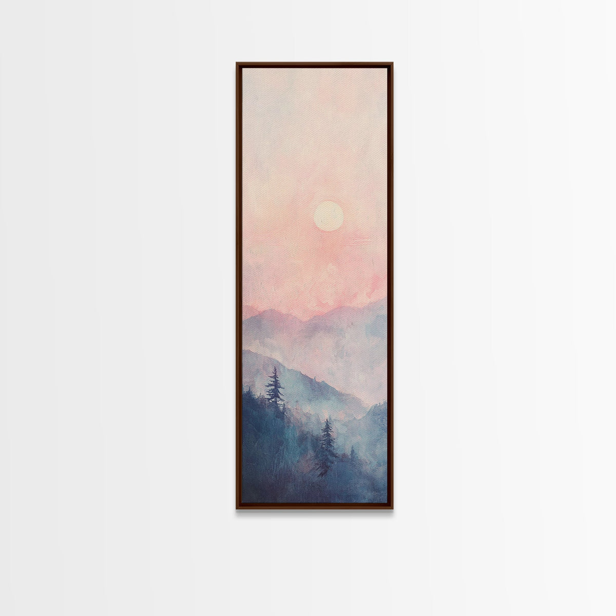 Sunset Over the Blue Ridge Mountains, Framed Canvas Print, Blue Ridge Mountains Painting, Home Decor, Ready To Hang Art, Mountain Painting | | Wiccan Center