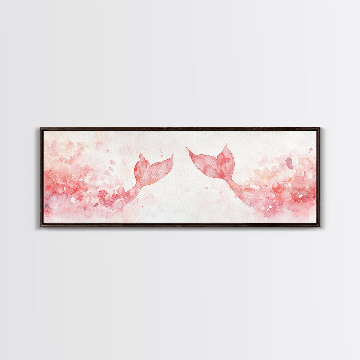 Mermaid Tail Canvas Print Whimsical Light Pink Wall Art Nautical Artwork Cottagecore Bedroom Decor Gift Idea For Her | | Wiccan Center