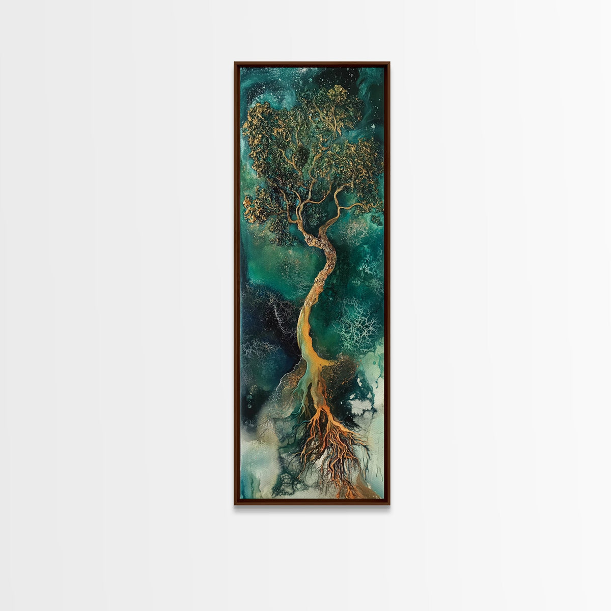 Oak tree art, mystical tree, moody art, green wall art, zen wall art, framed canvas print, nature-inspired, wabi sabi art, gift idea | | Wiccan Center