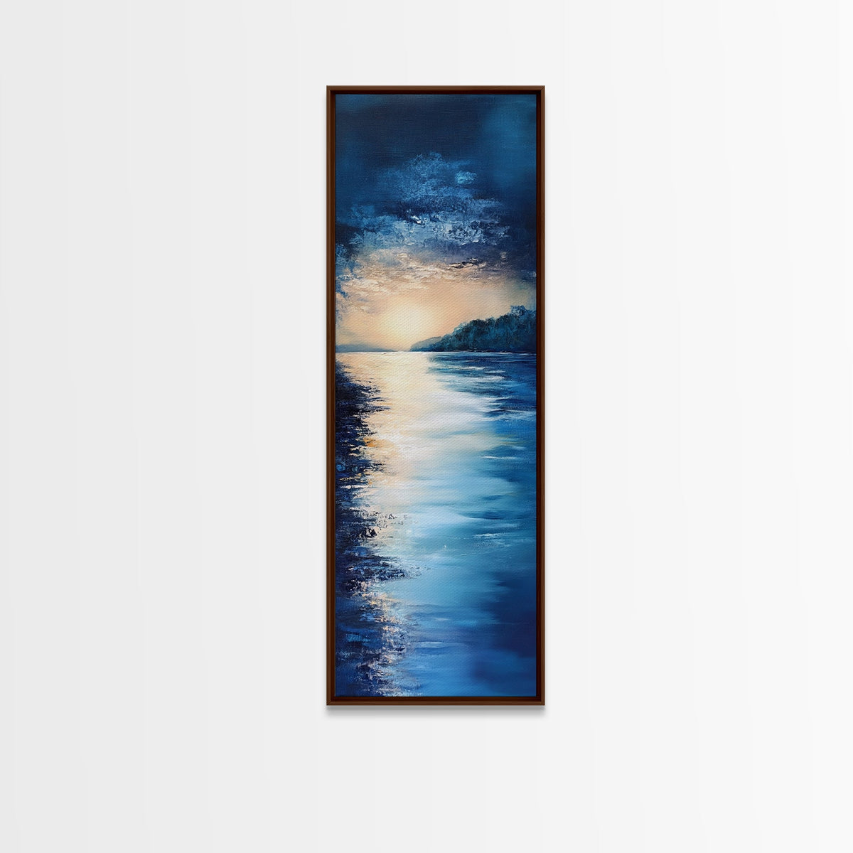 Sunset Over Water, Horizon Painting, Moody Art, Coastal Landscape Art, Guest Room Art, Nautical Decor, Canvas Print | | Wiccan Center