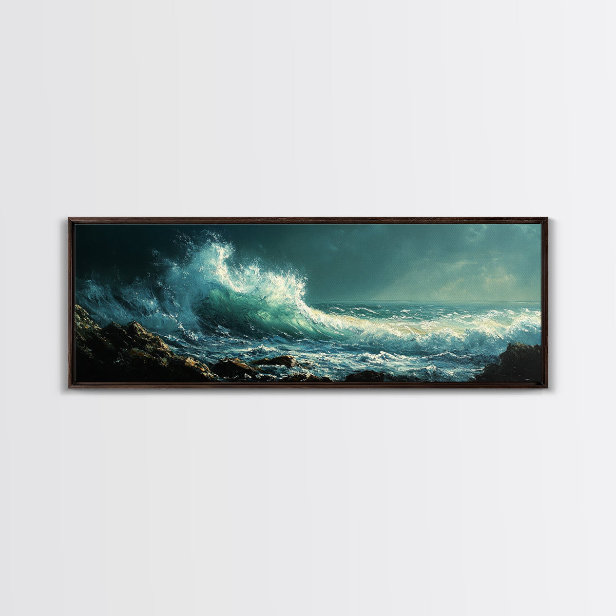 Dark Ocean Wave Canvas Print Dramatic Seascape Art, Coastal Wall Art, Stormy Water Painting, Nautical Home Decor, Large Wall Art | | Wiccan Center