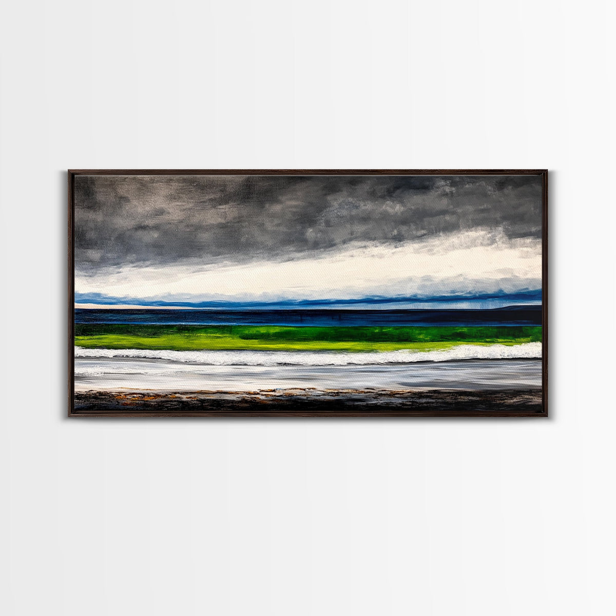 Ocean Wave, Green Waters, Seascape, Canvas Print, Coastal Wall Art, Nautical Decor, Beach House Art, Large Ocean Painting | | Wiccan Center