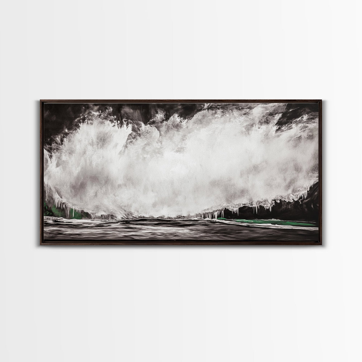 Abstract Waterfall Art, Black and White Canvas Print, Modern Wall Decor, Nature Inspired Artwork, Living Room Art, Minimalist Painting | | Wiccan Center