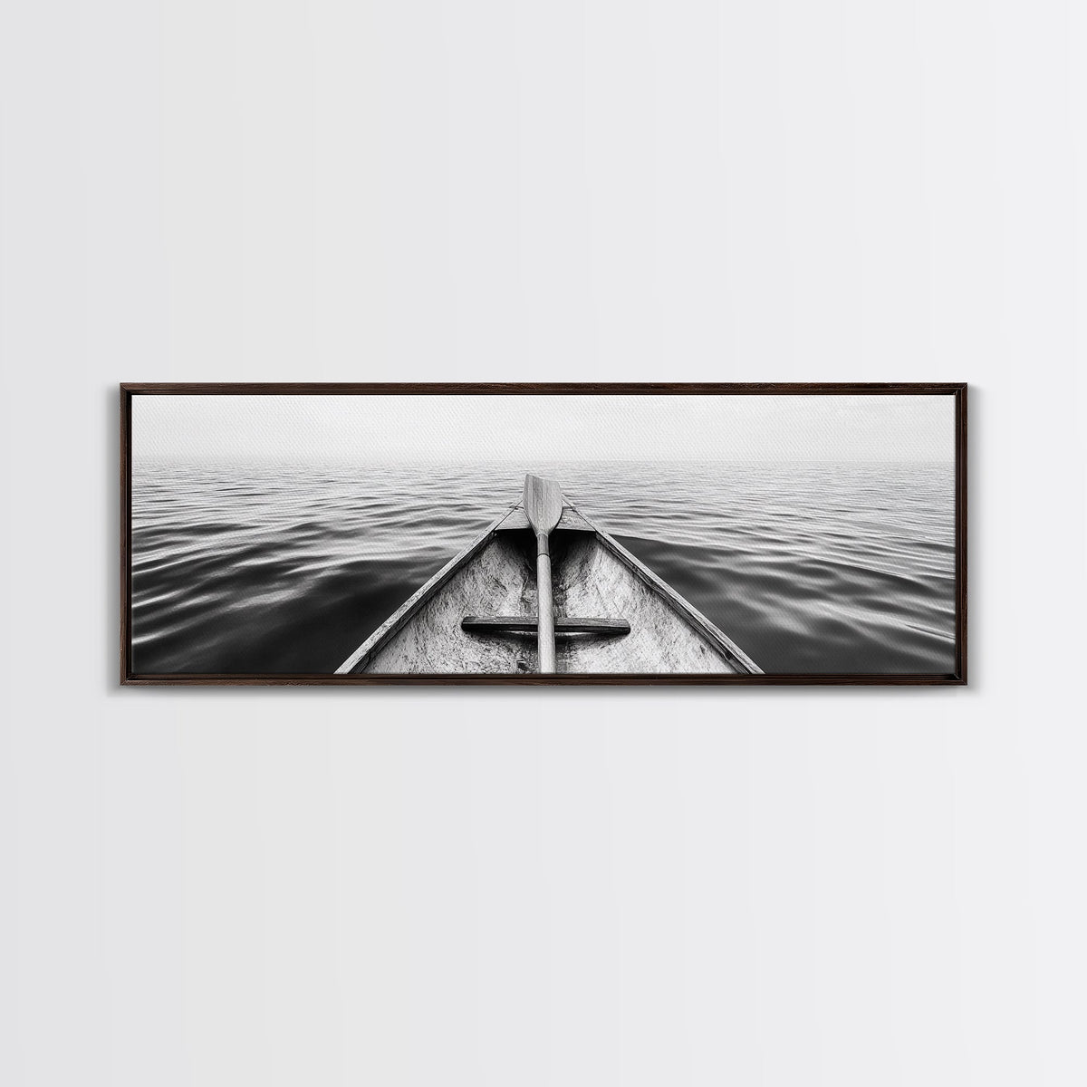 Canoe View, Open Water, Ocean Drift, Paddleboat Scene, Canvas Print, adventure wall art, rustic lake house decor, minimalist travel photo | | Wiccan Center