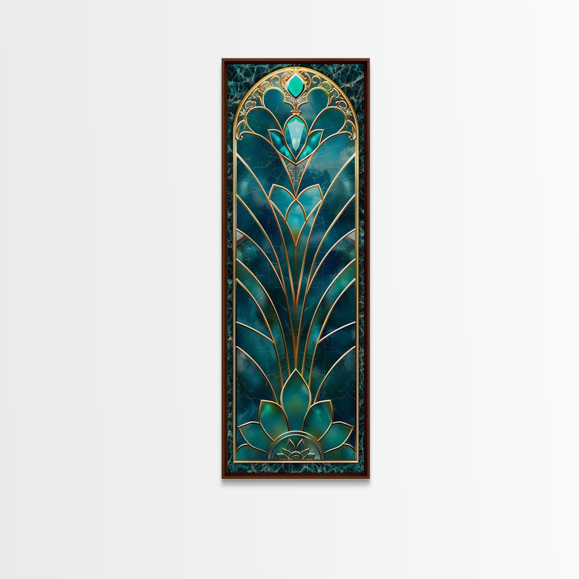 Art Deco Stained Glass Print, Framed Canvas, Wood Frame Wall Art, Retro Style Decor, Roaring 20s Inspired Wall Art | | Wiccan Center