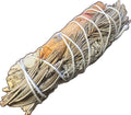 Cinnamon, Pine and Rose Petal White Sage Smudge Stick (4 in.) | Smudge Sticks | Wiccan Center