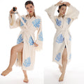 Handcrafted Organic Cotton Kimono in Blue Sea Coral | | Wiccan Center
