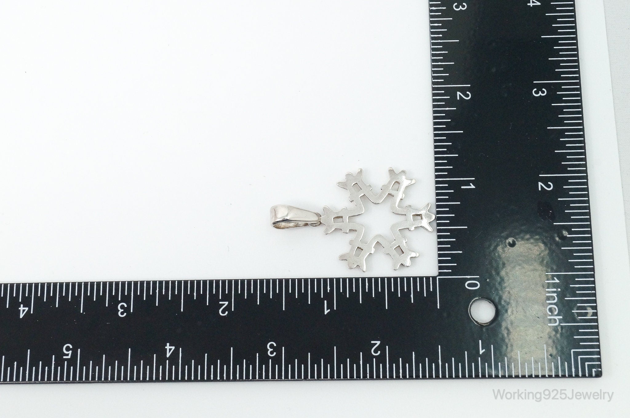 Large Vintage Mexico Snowflake Sterling Silver Pendant | Jewelry > Necklaces > Pendants | Wiccan Center