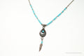 Vintage Native American Turquoise Bear Paw Sterling Silver Bead Necklace | Jewelry > Necklaces > Pendants | Wiccan Center