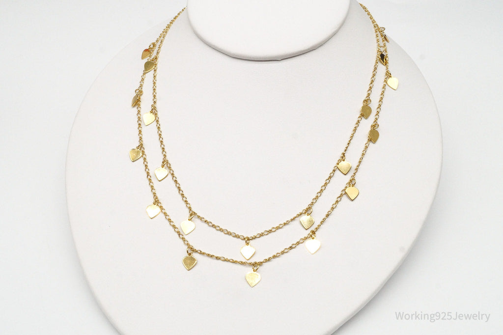 Vintage Galle 18K Yellow Gold Filled Heart Charms Necklace | Jewelry > Necklaces | Wiccan Center