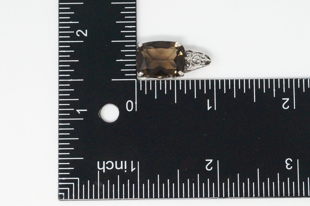 Vintage Designer CNA Large Smoky Topaz Sterling Silver Pendant | Jewelry > Necklaces > Pendants | Wiccan Center