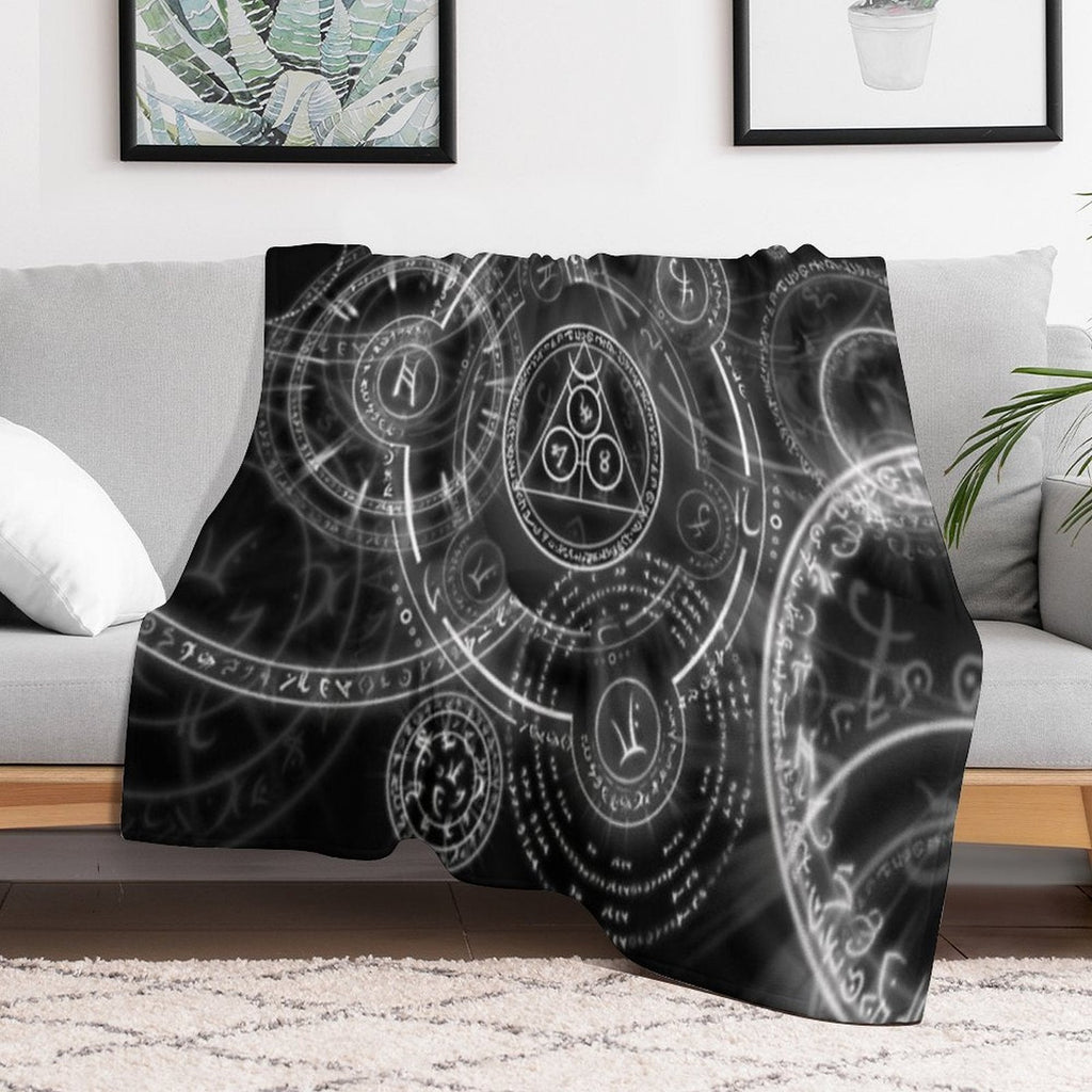 Viking Runes Travel-friendly Throw Blanket