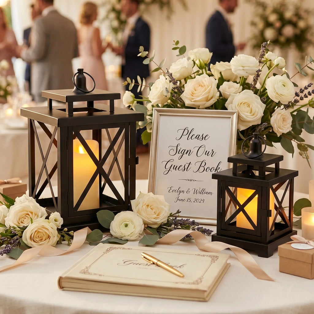 12.5" & 9" H Hanging Candle Lanterns with LED Pillar Candles | Decorative Candle Lantern | Wiccan Center