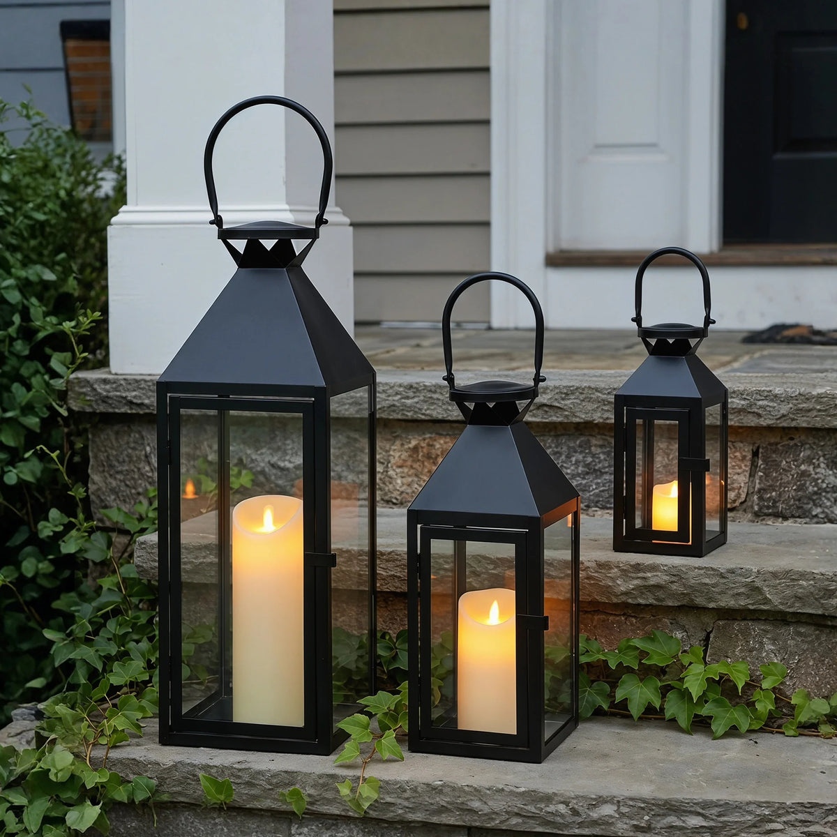 26"&19"& 13" High Elegant Candle Lantern Metal Lanterns for Versatile Indoor & Outdoor | Decorative Candle Lantern | Wiccan Center