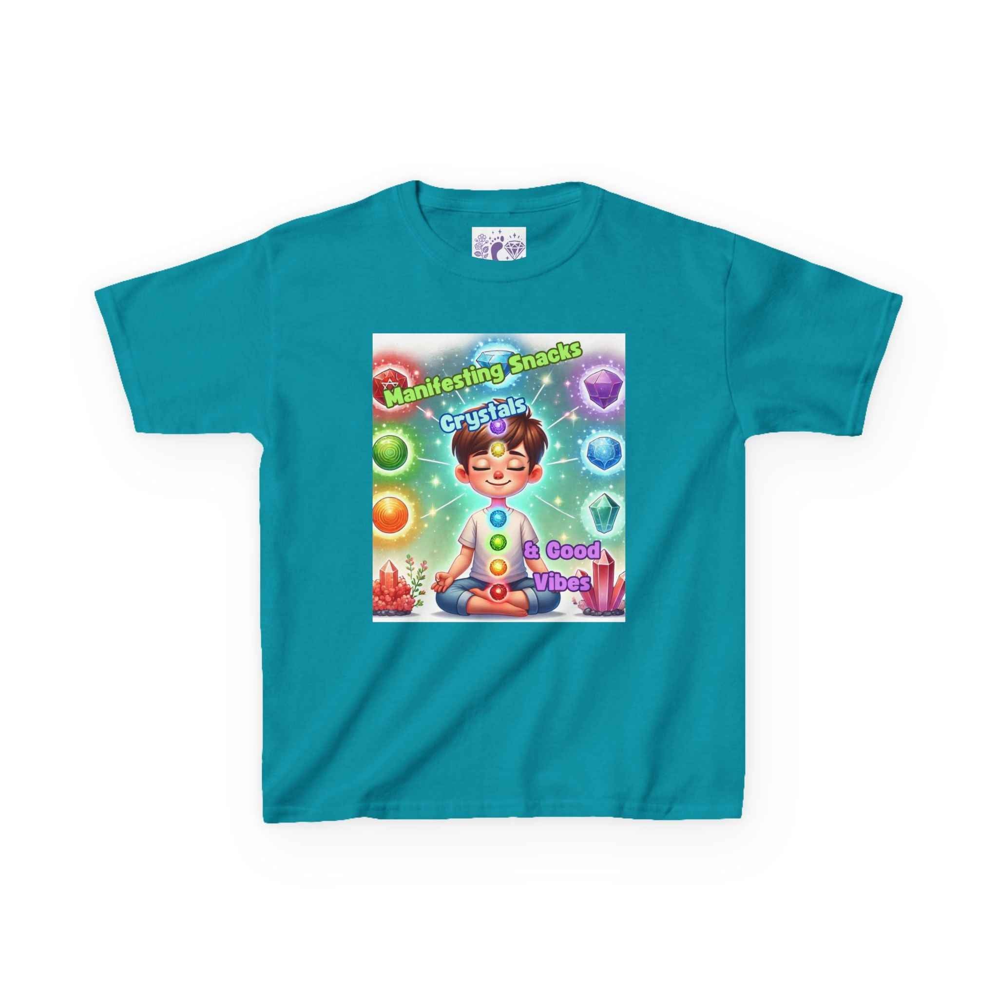 Kids TShirt 'Manifesting Snacks, Crystals, and Good Energy' | Kids clothes | Wiccan Center