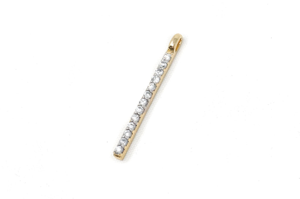 Vintage Designer Gold Vermeil Cubic Zirconia Sterling Silver Necklace Pendant | Jewelry > Necklaces > Pendants | Wiccan Center