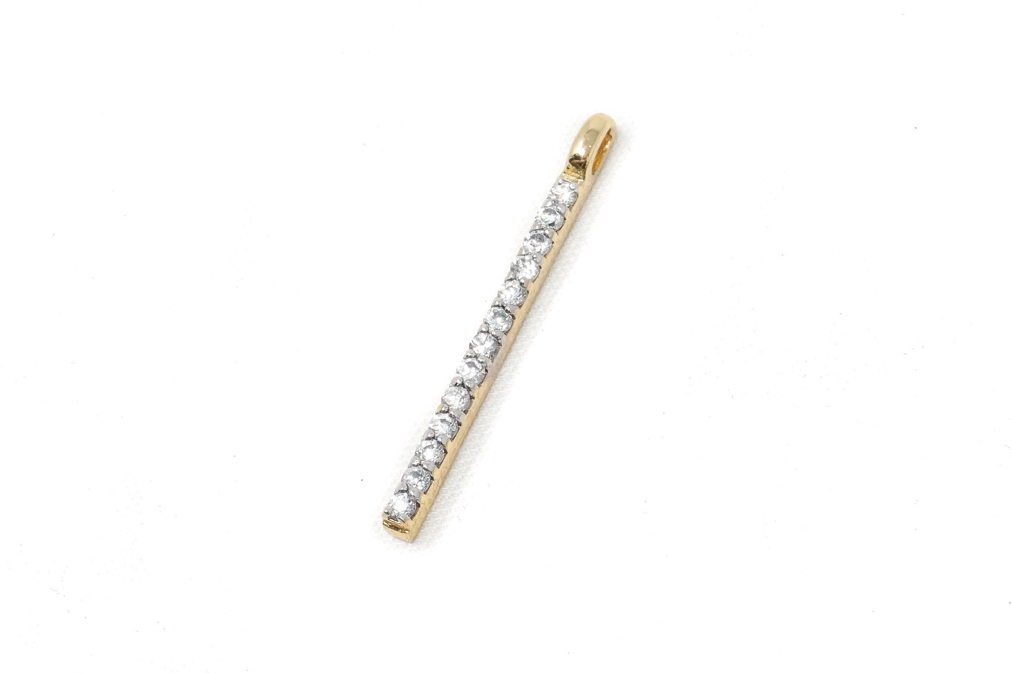 Vintage Designer Gold Vermeil Cubic Zirconia Sterling Silver Necklace Pendant | Jewelry > Necklaces > Pendants | Wiccan Center
