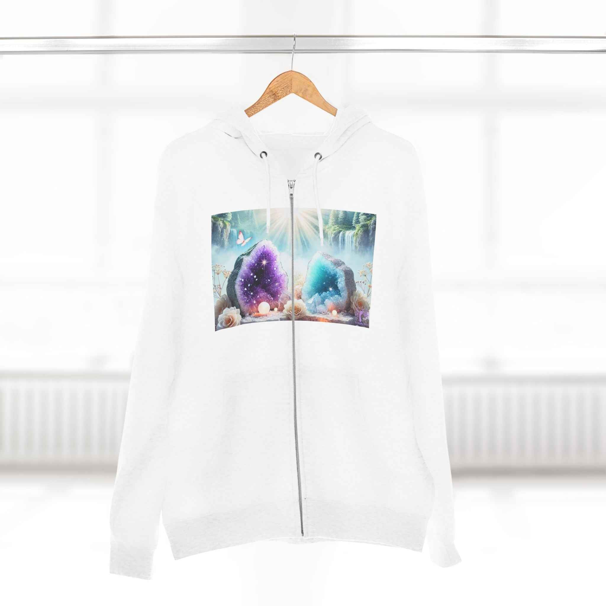 Cool Geode Zipped Hooded Sweater | Hoodie | Wiccan Center