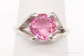 Vintage Designer Espo Pink Cubic Zirconia Sterling Silver Ring - Size 5 | Jewelry > Rings | Wiccan Center