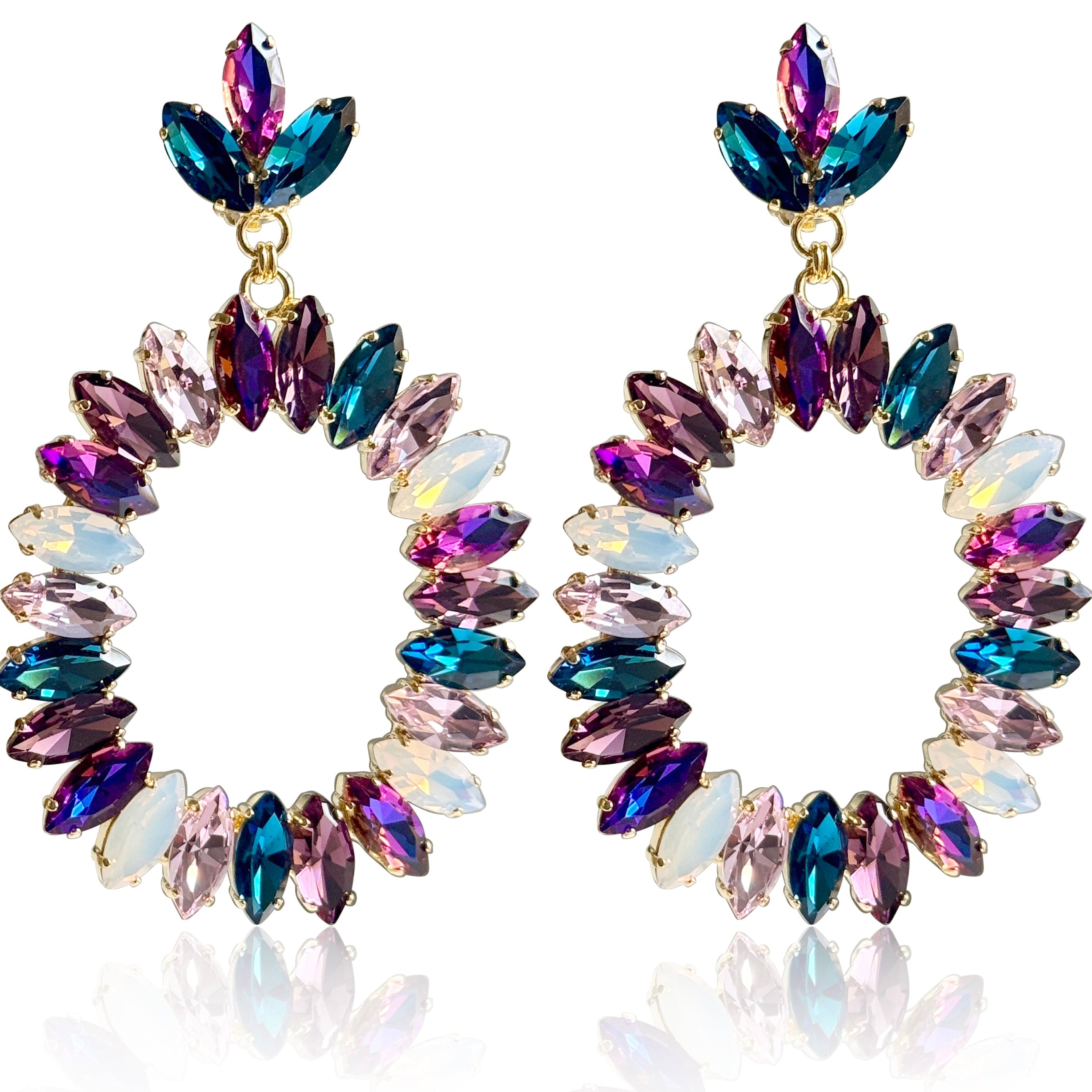 Celeste Crystal Hoop Earring