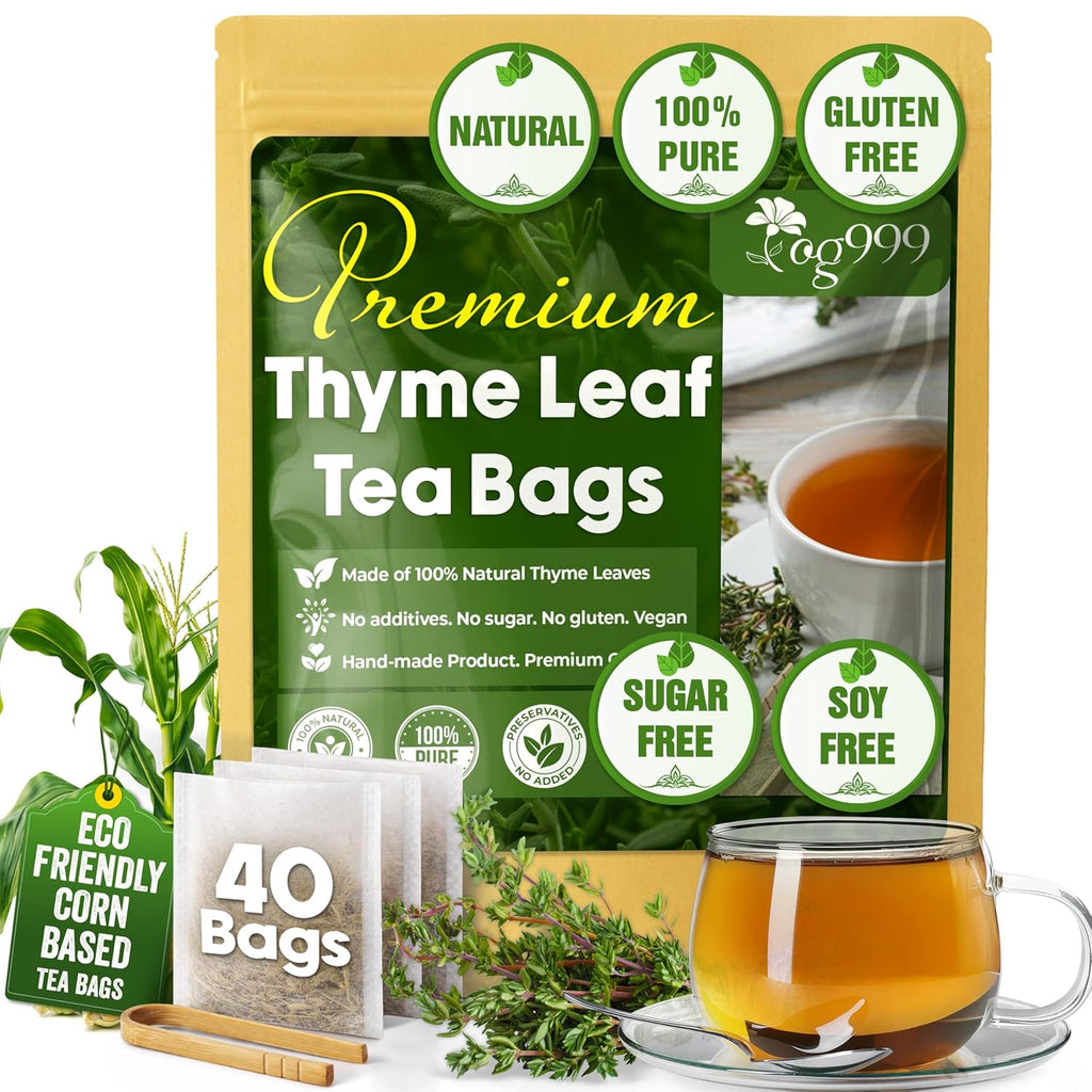 Premium 40 Thyme Leaf Tea Bags, 100% Natural & Pure, Loose Leaf Herbal Tea. | Tea | Wiccan Center