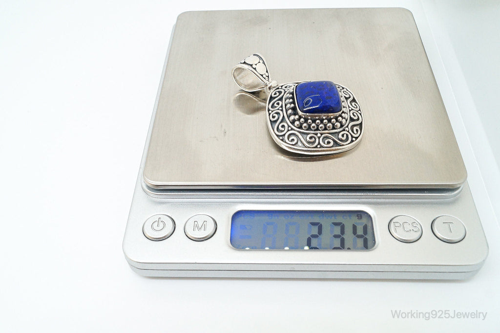 Large Designer BA Suarti Lapis Lazuli Sterling Silver Necklace Pendant | Jewelry > Necklaces > Pendants | Wiccan Center