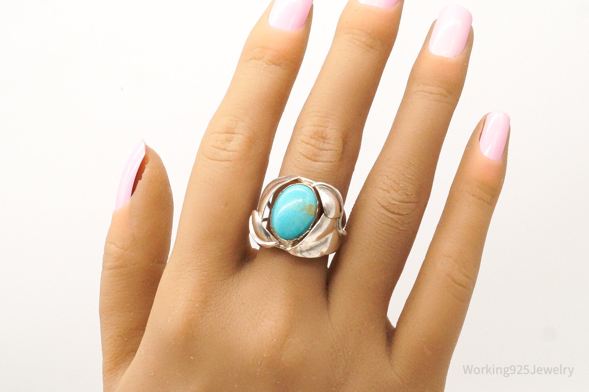 Vintage Turquoise Silver Ring - Size 9.25 | Jewelry > Rings | Wiccan Center