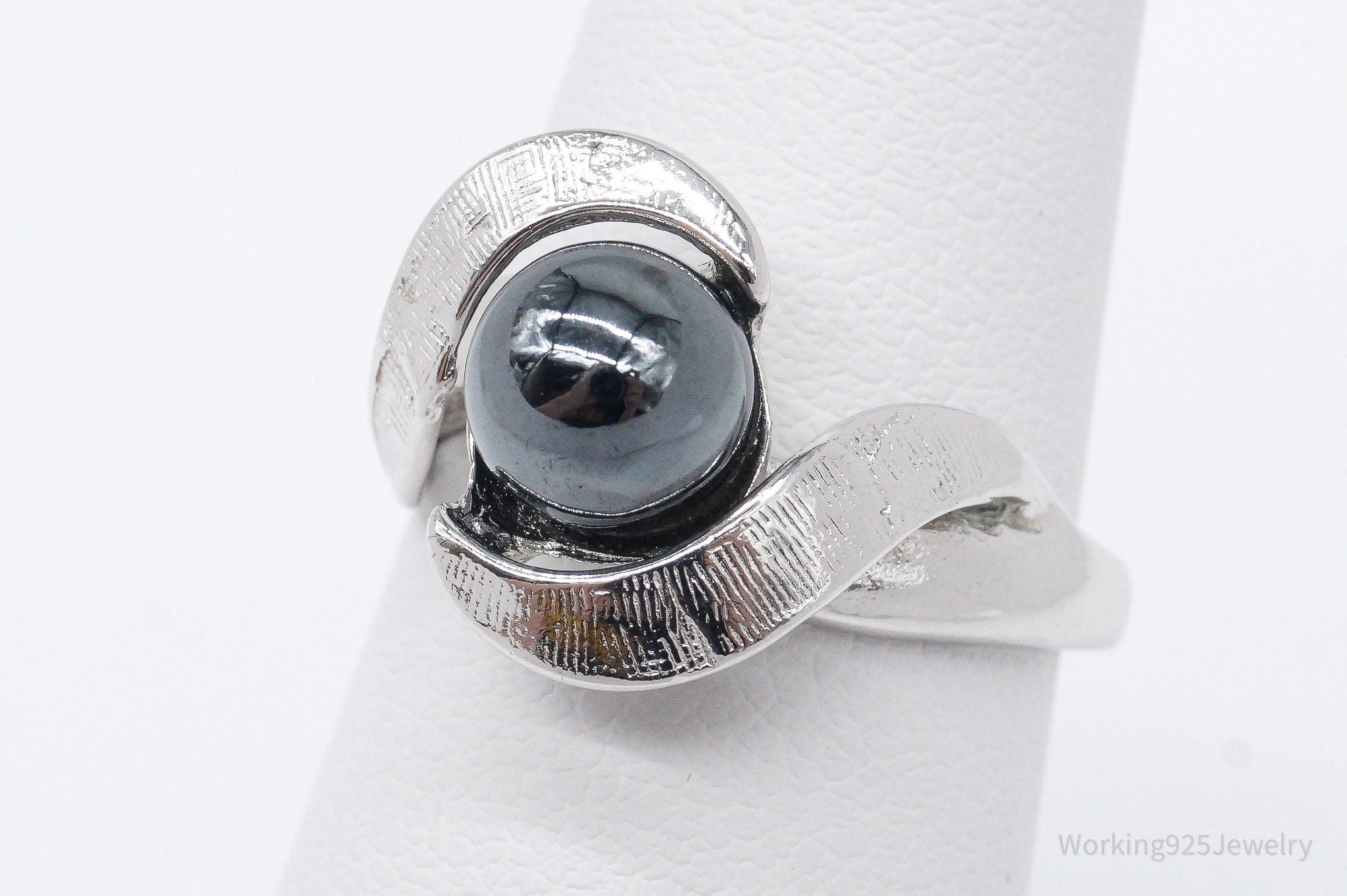 Vintage Hematite 14K Gold Over Sterling Silver Ring - Size 6.25 | Jewelry > Rings | Wiccan Center