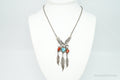 VTG Native American Richard Begay Turquoise Coral Sterling Silver Necklace | Jewelry > Necklaces > Pendants | Wiccan Center