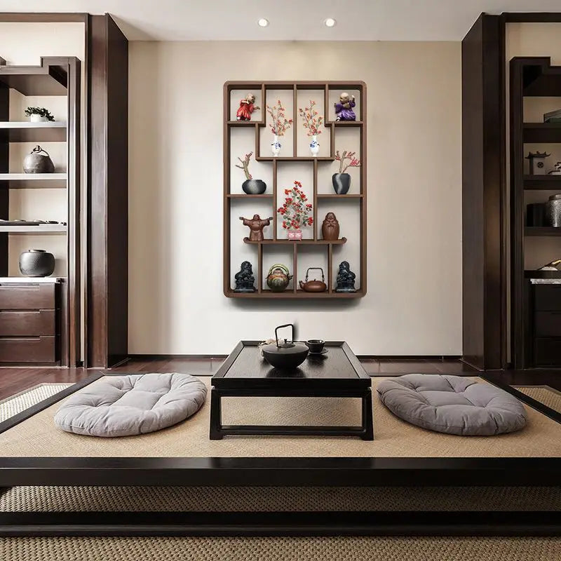 Wall or Floor Solid Wood Duobao Bogu Shelf | Curio Display Rack | display shelves | Wiccan Center