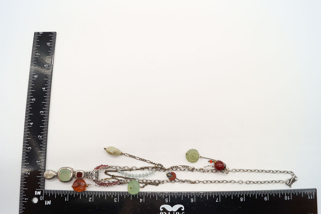 Vintage Multi Gemstone Bead Sterling Silver Necklace | Jewelry > Necklaces > Pendants | Wiccan Center