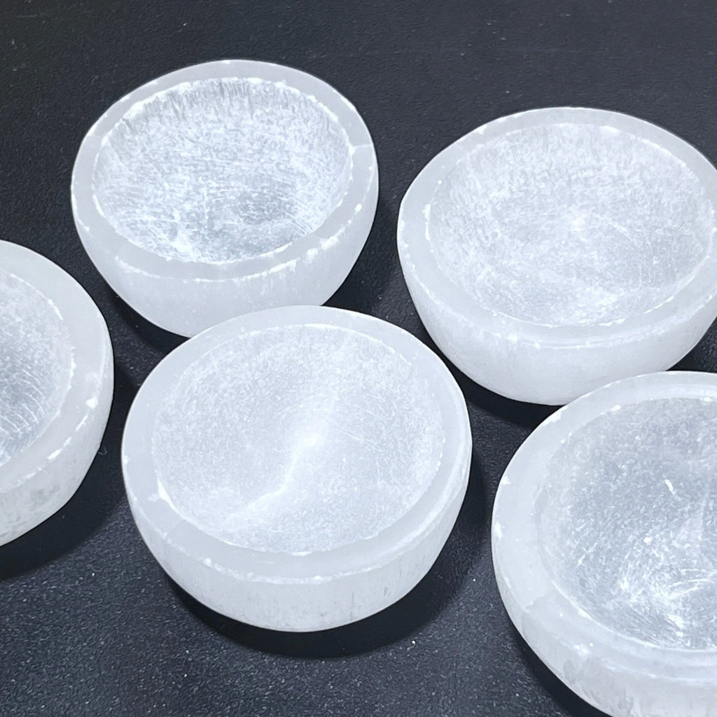 Selenite Satin Spar Crystal Small Bowls (2 Inches) | Home & Living > Spirituality & Religion > Prayer Beads & Charms > Metaphysical Crystals | Wiccan Center