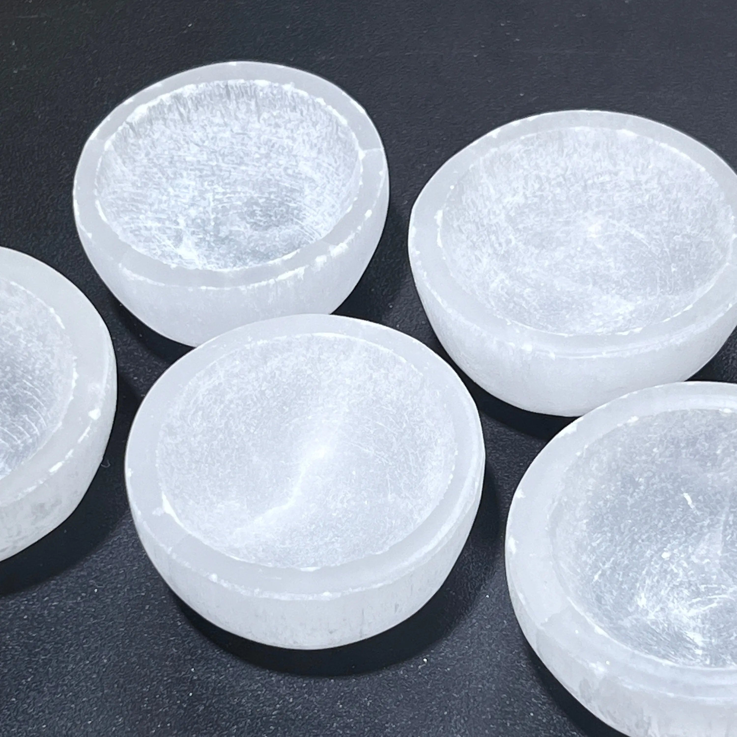 Selenite Satin Spar Crystal Small Bowls (2 Inches) | Home & Living > Spirituality & Religion > Prayer Beads & Charms > Metaphysical Crystals | Wiccan Center