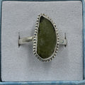 Sterling Silver Natural Moldavite Ring - Size 10 - Transformation & Awakening | Rings | Wiccan Center