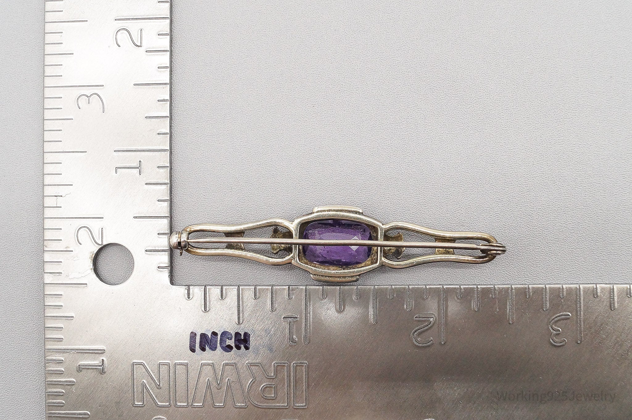 Antique Amethyst 835 Silver Pin Brooch | Jewelry > Brooches, Pins & Clips | Wiccan Center