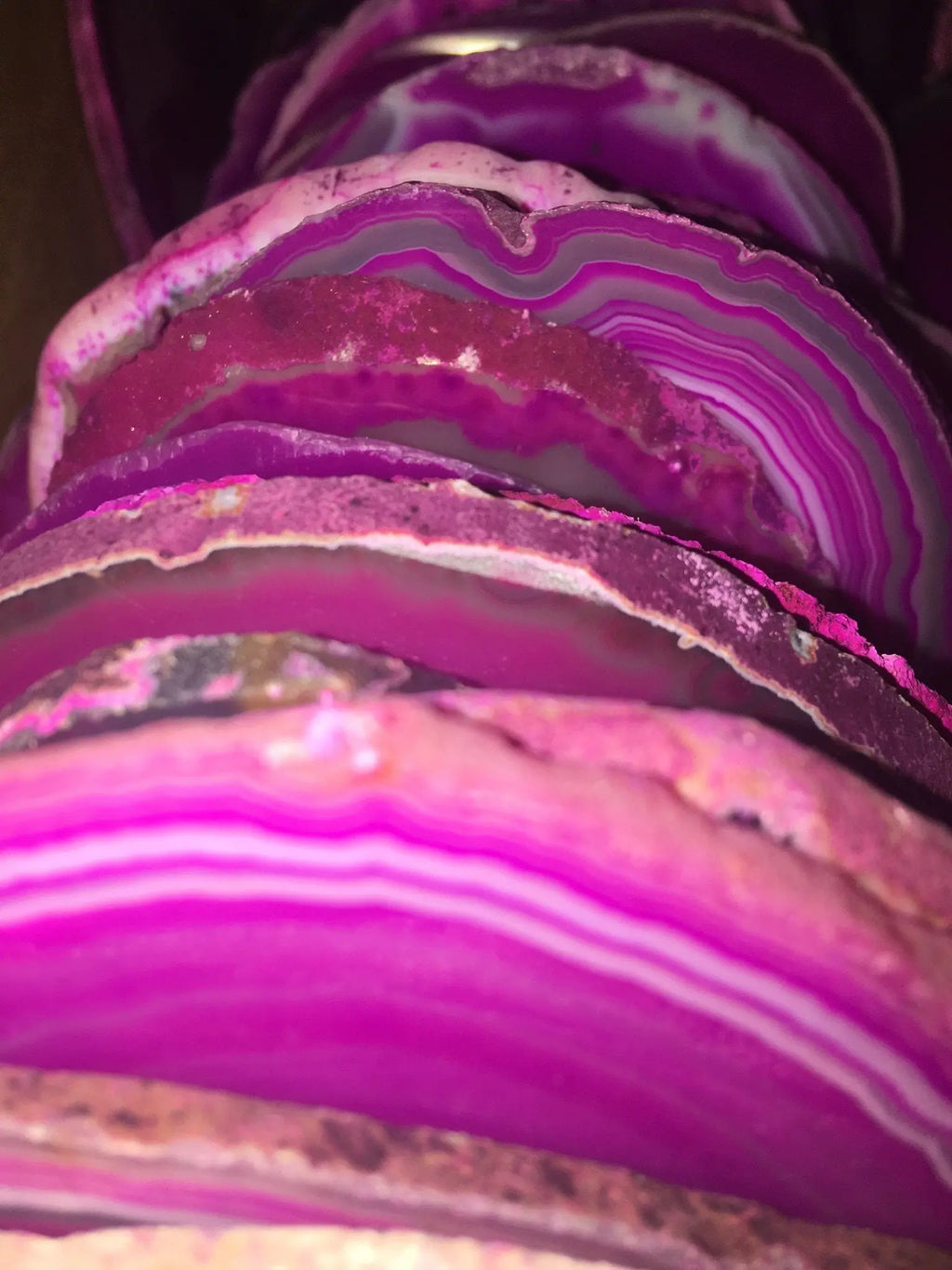Large Agate Slice (4.5 - 5 Inches) Size #5 Round Crystal Slab Polished Escort Place Cards Coaster Amazing Crystals