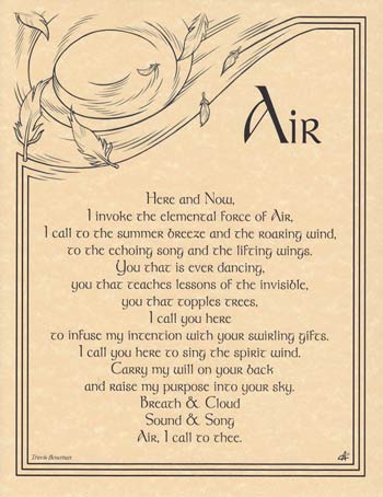 Air Invocation | Poster | Wiccan Center