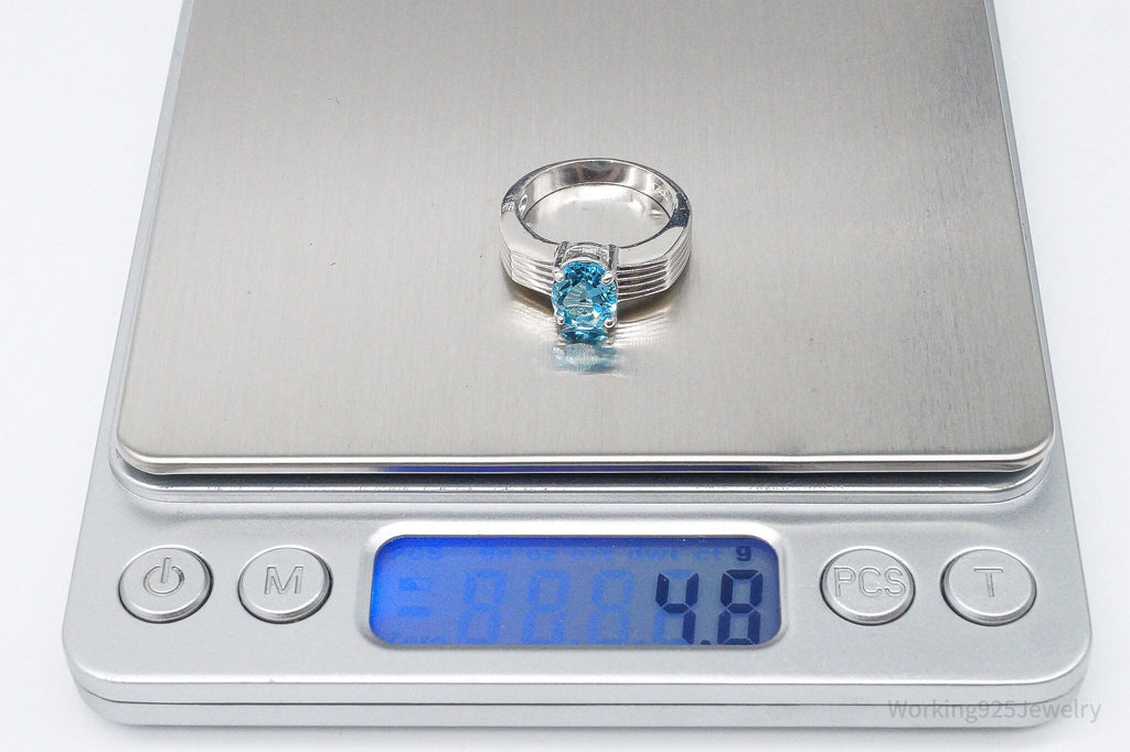 Vintage Blue Topaz Sterling Silver Ring - Size 6.75 | Jewelry > Rings | Wiccan Center