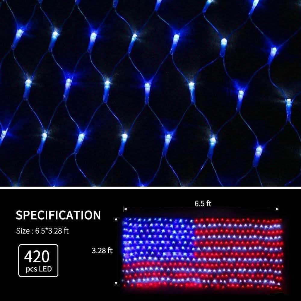 420 LED American Advanced Flag String Lights | String & Fairy Lights | Wiccan Center