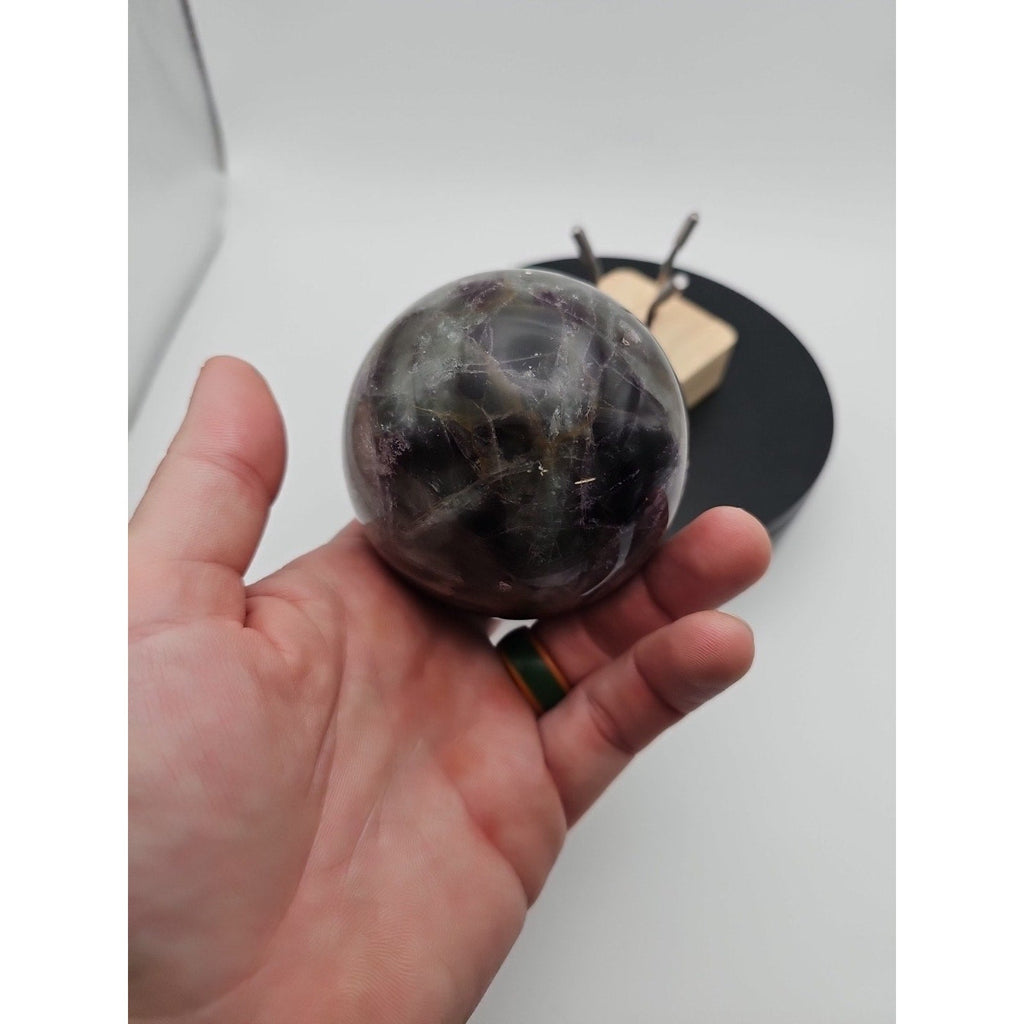 1.5LB Natural Colorful Fluorite Ball Quartz Crystal Energy Sphere crystal | Crystal Spheres & Eggs | Wiccan Center