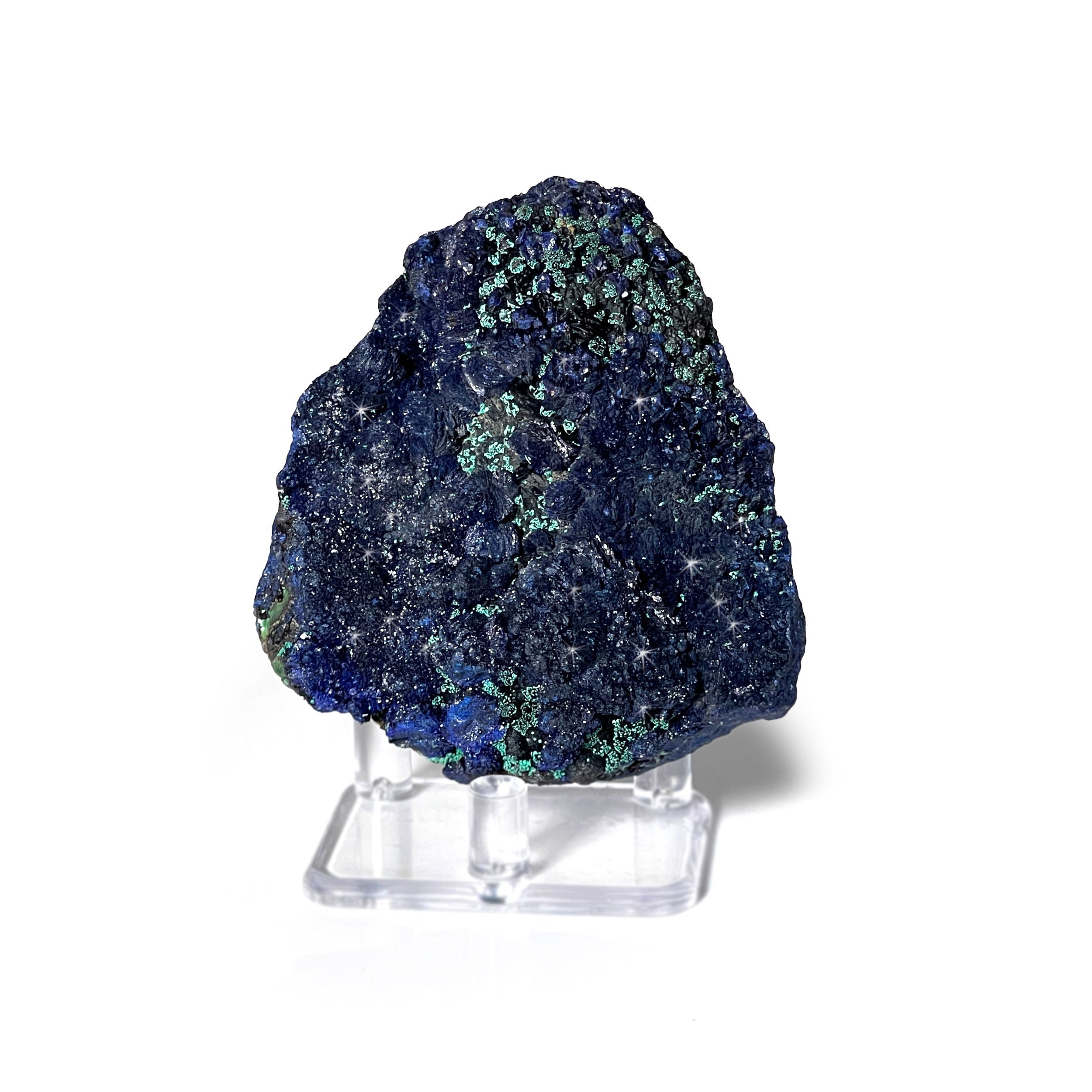 Azurite Malachite Druze Specimen on Acrylic Stand | Crystals & Minerals > Specimens | Wiccan Center