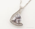 Vintage Designer TGGC Art Deco Cubic Zirconia Sterling Silver Necklace | Jewelry > Necklaces > Pendants | Wiccan Center