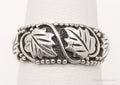 Vintage Leaves Sterling Silver Band Ring - Size 6.5 | Jewelry > Rings | Wiccan Center