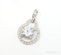 Vintage Art Deco CZ Sterling Silver Necklace Pendant | Jewelry > Necklaces > Pendants | Wiccan Center