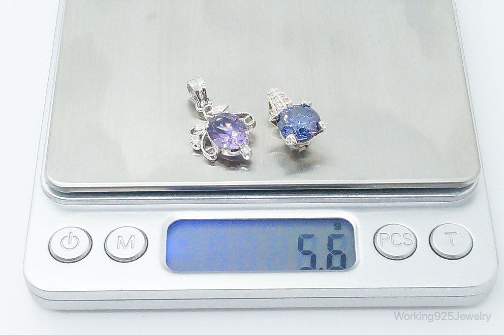 Diamonique Amethyst Cubic Zirconia Sterling Silver Necklace Pendants | Jewelry > Necklaces > Pendants | Wiccan Center